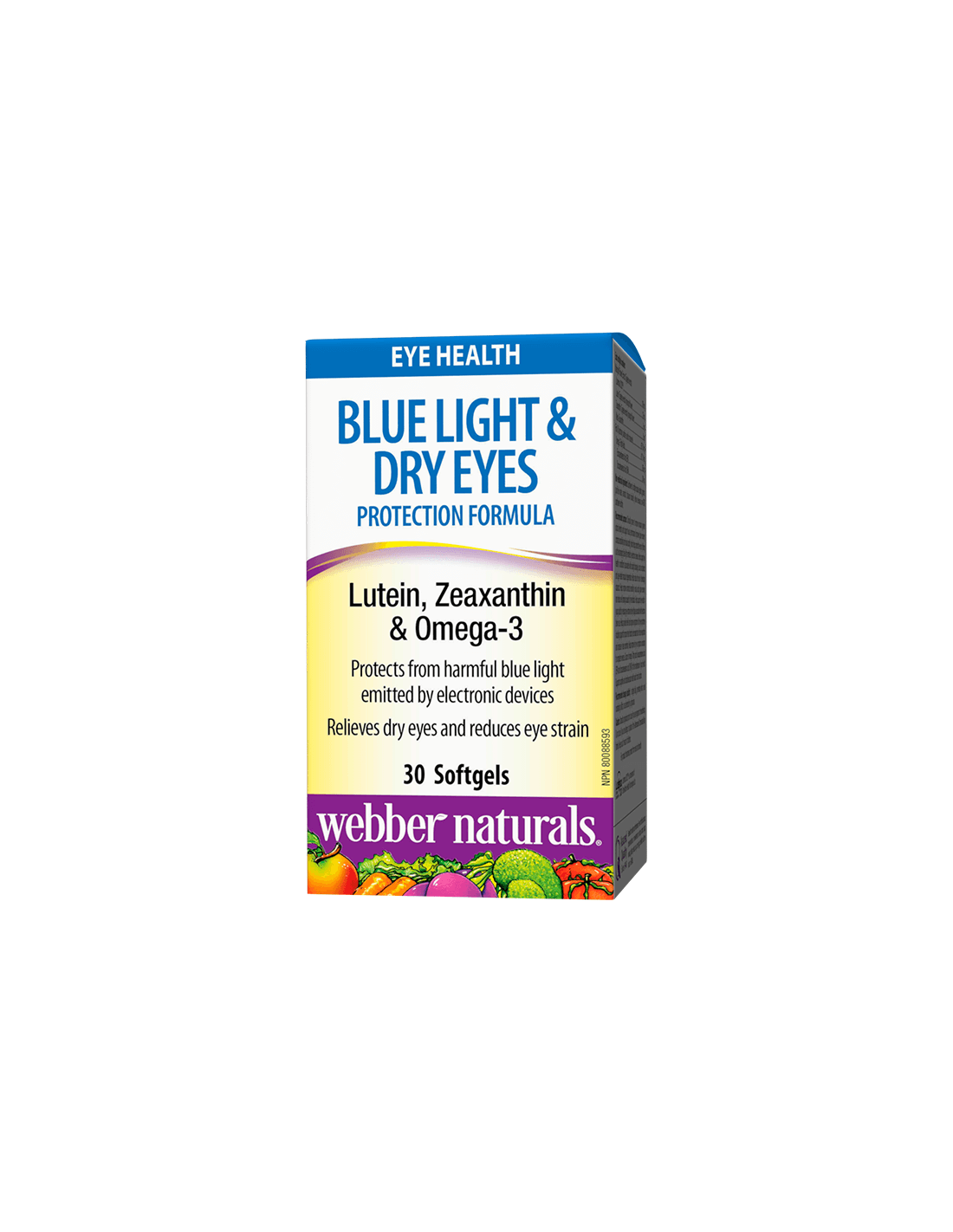 Formel zum Schutz vor blauem Licht und trockenen Augen/Formel zur Unterstützung der Sehkraft mit Lutein, Zeaxanthin und Omega 3 x 30 Softgelkapseln