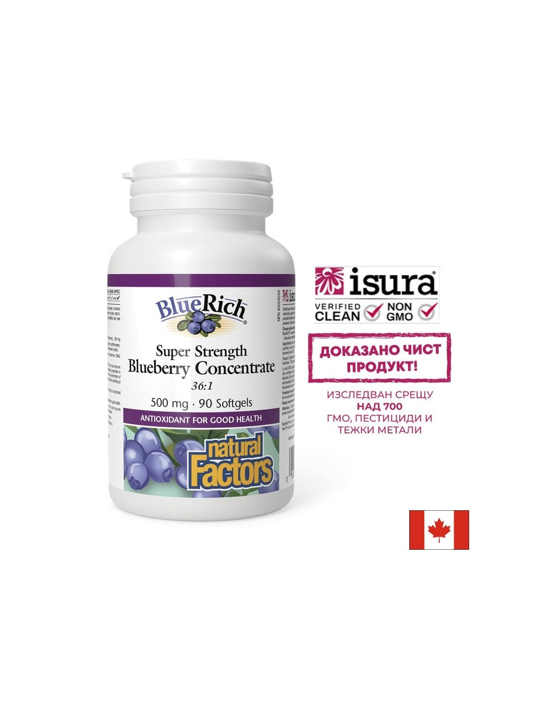 Superstarkes Blaubeerkonzentrat 36:1 500 mg – 90 Gelkapseln