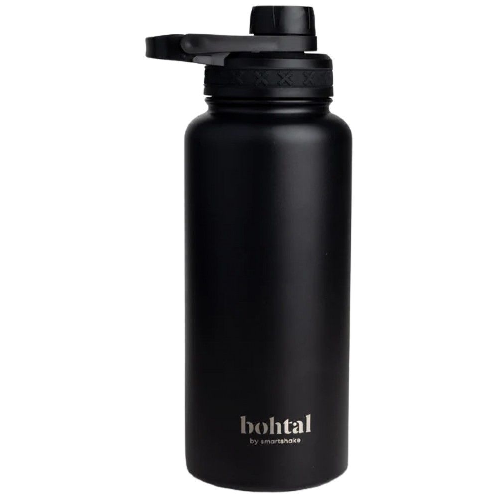 Bohtal isolierte Sportflasche | Schwarz - 960 ml