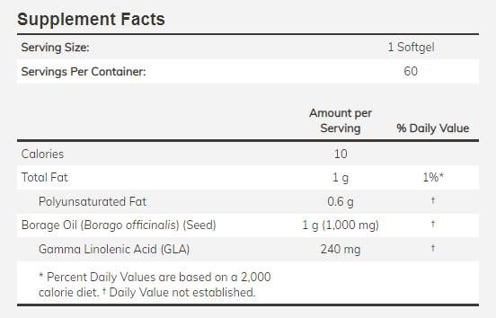 Borretschöl 1000 mg – 60 Gelkapseln