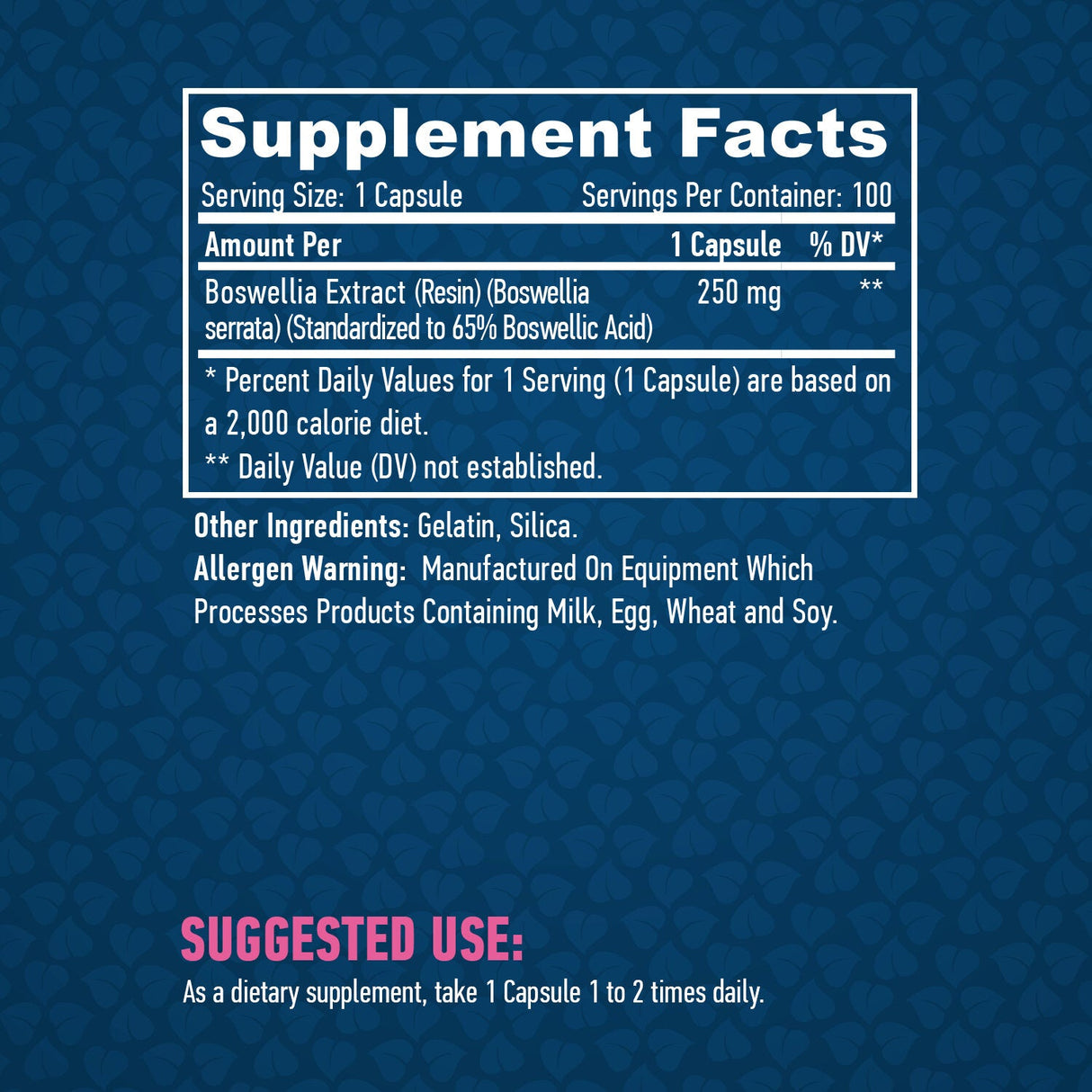 Boswellia 250 mg. 100 Kapseln.