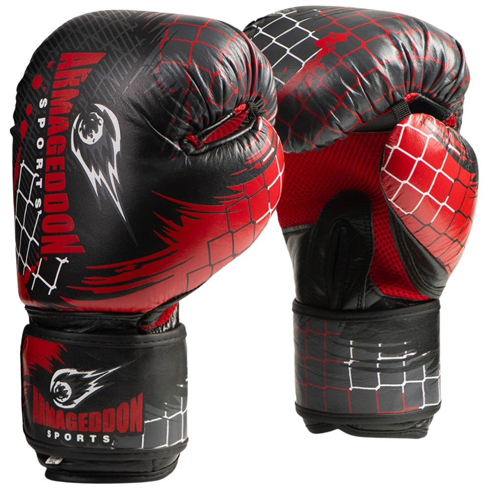 Boxhandschuhe aus echtem Leder – Schwarz