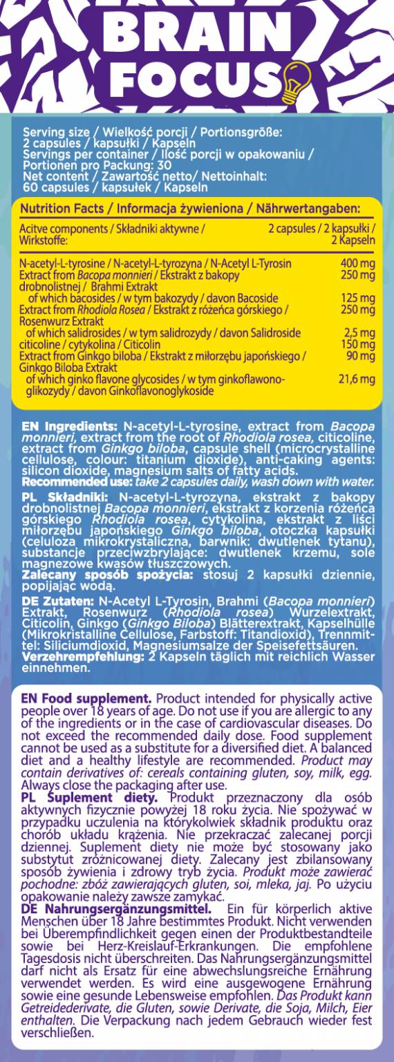 Brain Focus Adapto – 60 Kapseln