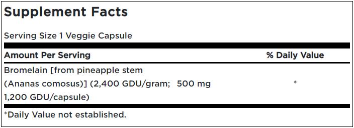 Bromelain 500 mg/1200 GDU - 60 e<tc>XTEND</tc>Kapseln mit verzögerter Wirkstofffreisetzung