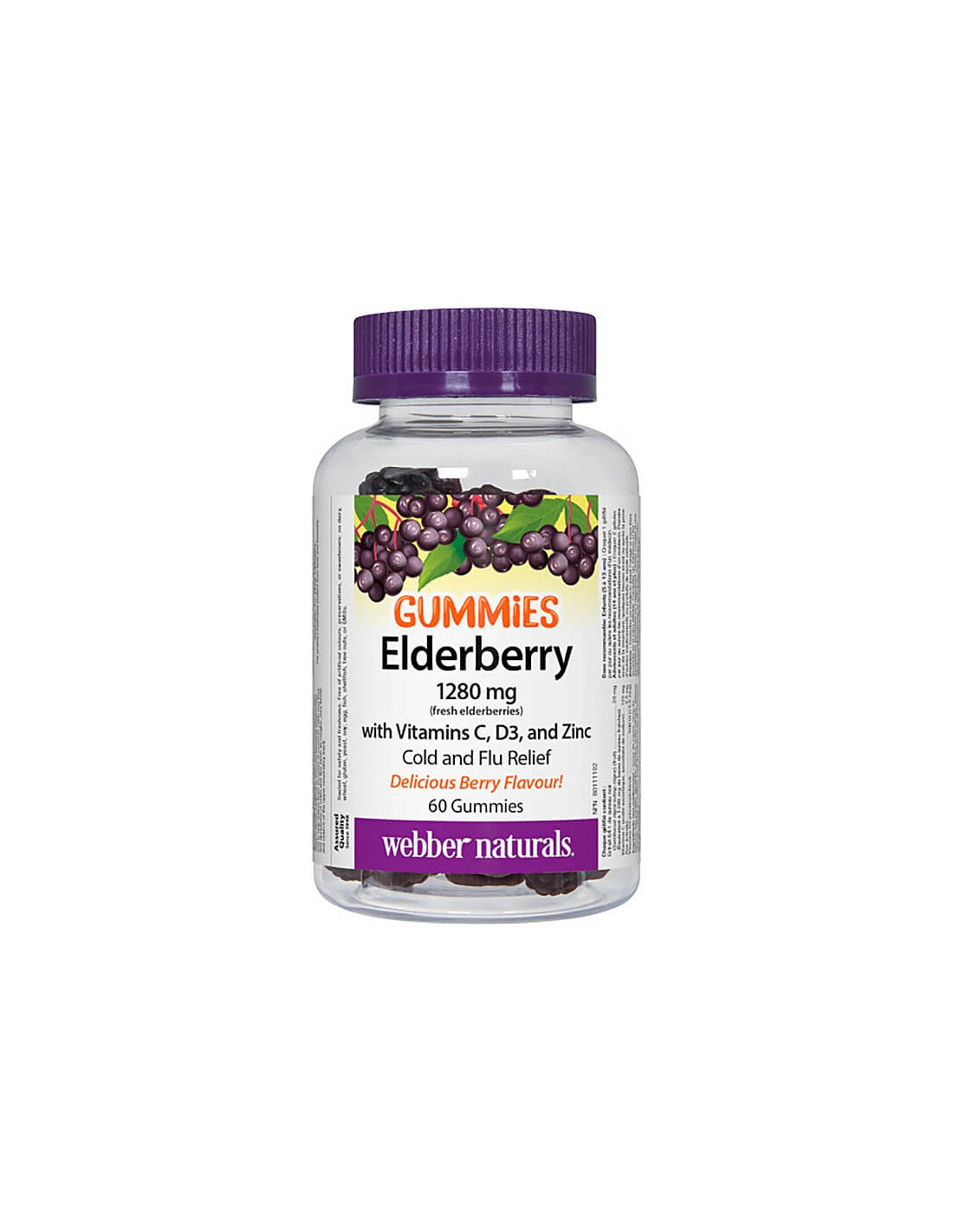 Schwarzer Holunder + Vitamine C, D3 und Zink – Komplexe Formel für starke Immunität, 60 Geltabletten