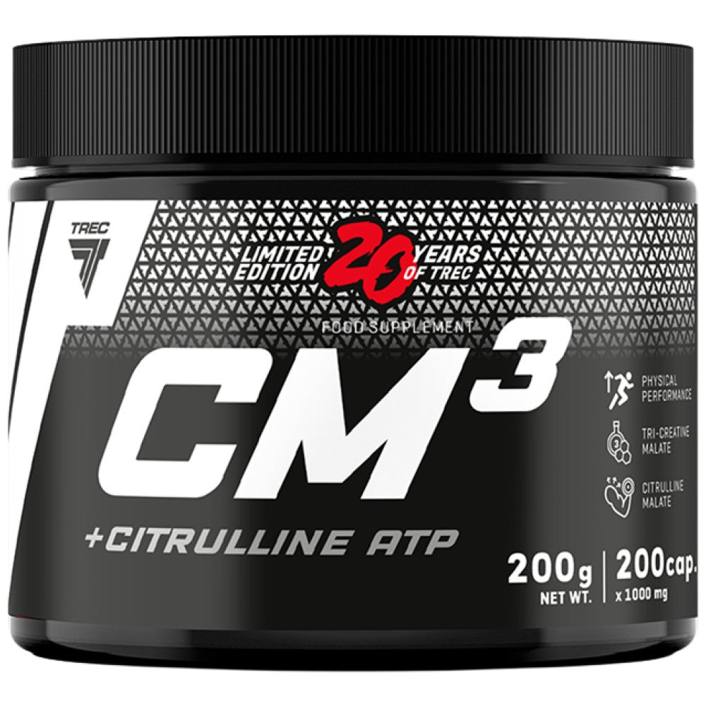 CM3 + Citrullin ATP | Tri-Kreatin-Malat + Citrullin – 200 Kapseln