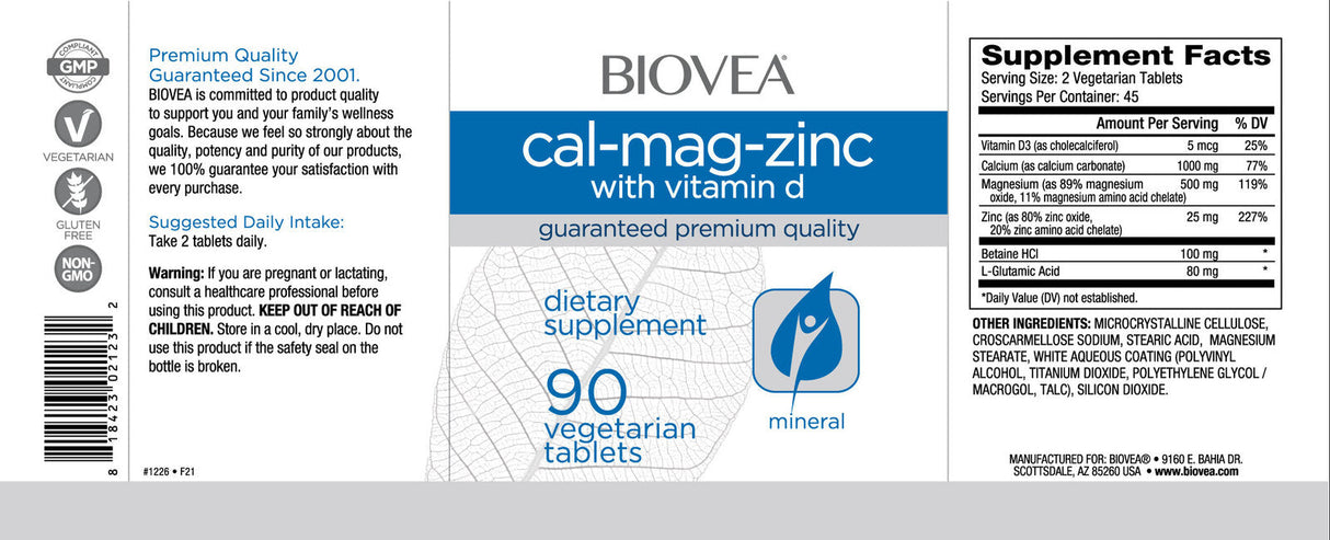 Cal-Mag-Zink + Vitamin D/90 Tabs