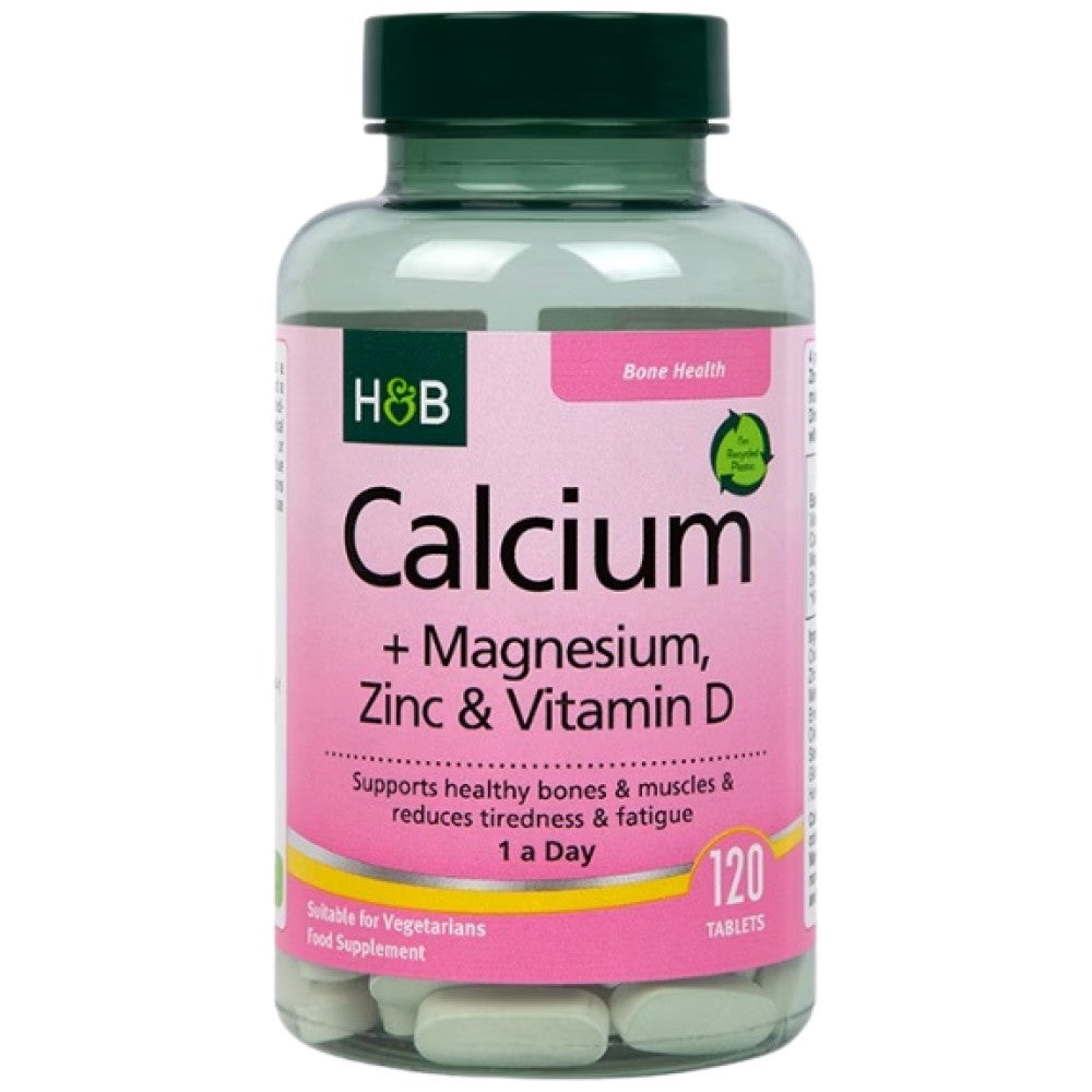 Kalzium + Magnesium, Zink und Vitamin D – 120 Tabletten