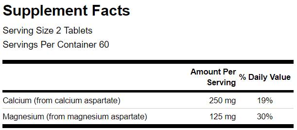 Calcium- und Magnesium (Aspartatkomplex) 120 Tabletten