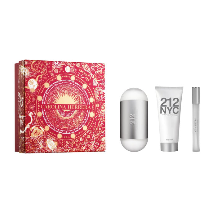 <tc>CAROLINA HERRERA</tc> 212 NYC Eau de Toilette Spray 100 ml Set, 3-teilig, Weihnachten 2023