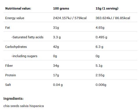 Chia | 100 % natürlich – 500 Gramm