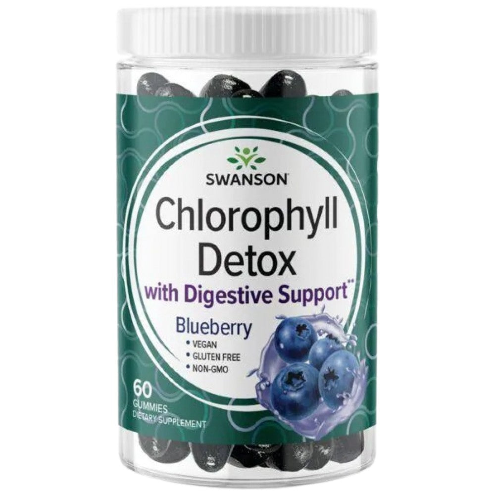 Chlorophyll-Detox-Gummis | Blaubeere – 60 Kautabletten