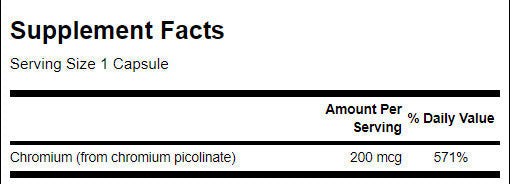 Chrompicolinat 200 µg – 200 Kapseln