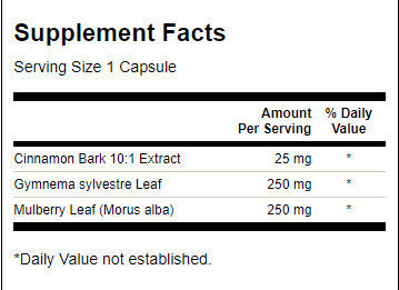 Zimt-Gymnema-Mulberry-Komplex 525 mg – 120 Kapseln