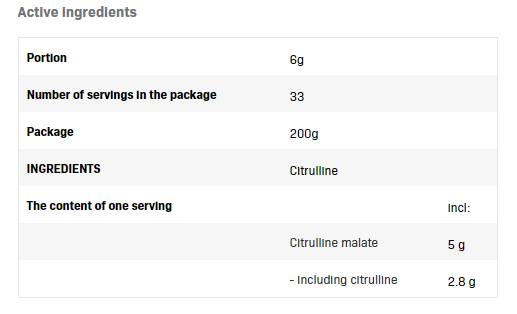 Citrullin-Malat-Pulver – 200 Gramm