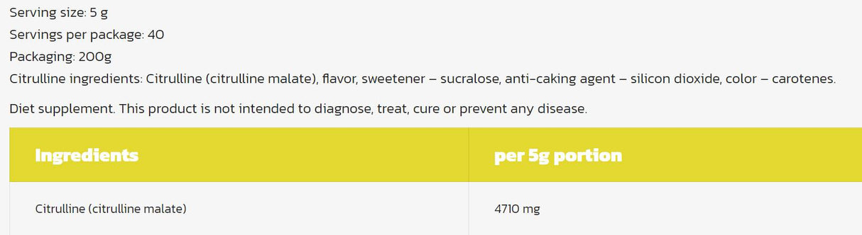 Citrullin-Malat-Pulver – 200 Gramm
