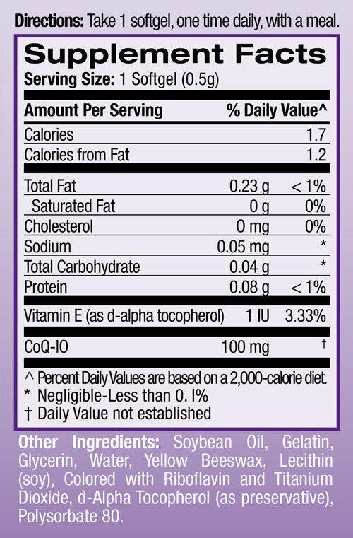 CoQ-10 100 mg – Antioxidans 60 Kapseln