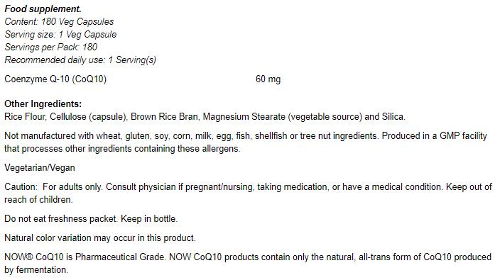 CoQ10 60 mg – 60 Kapseln