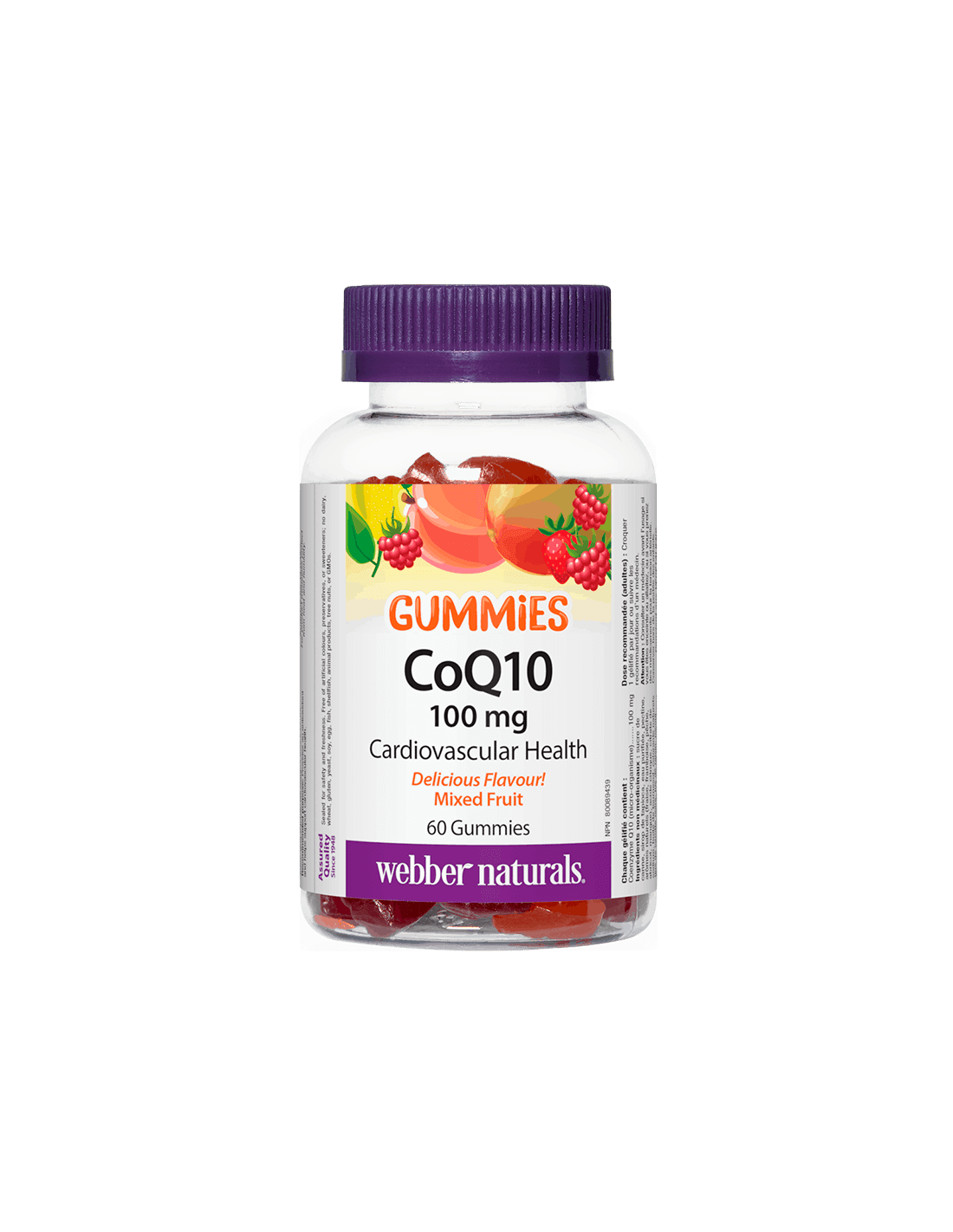 CoQ10-Gummibärchen/Coenzym Q10 100 mg, 60 Geltabletten <tc>Webber Naturals</tc>