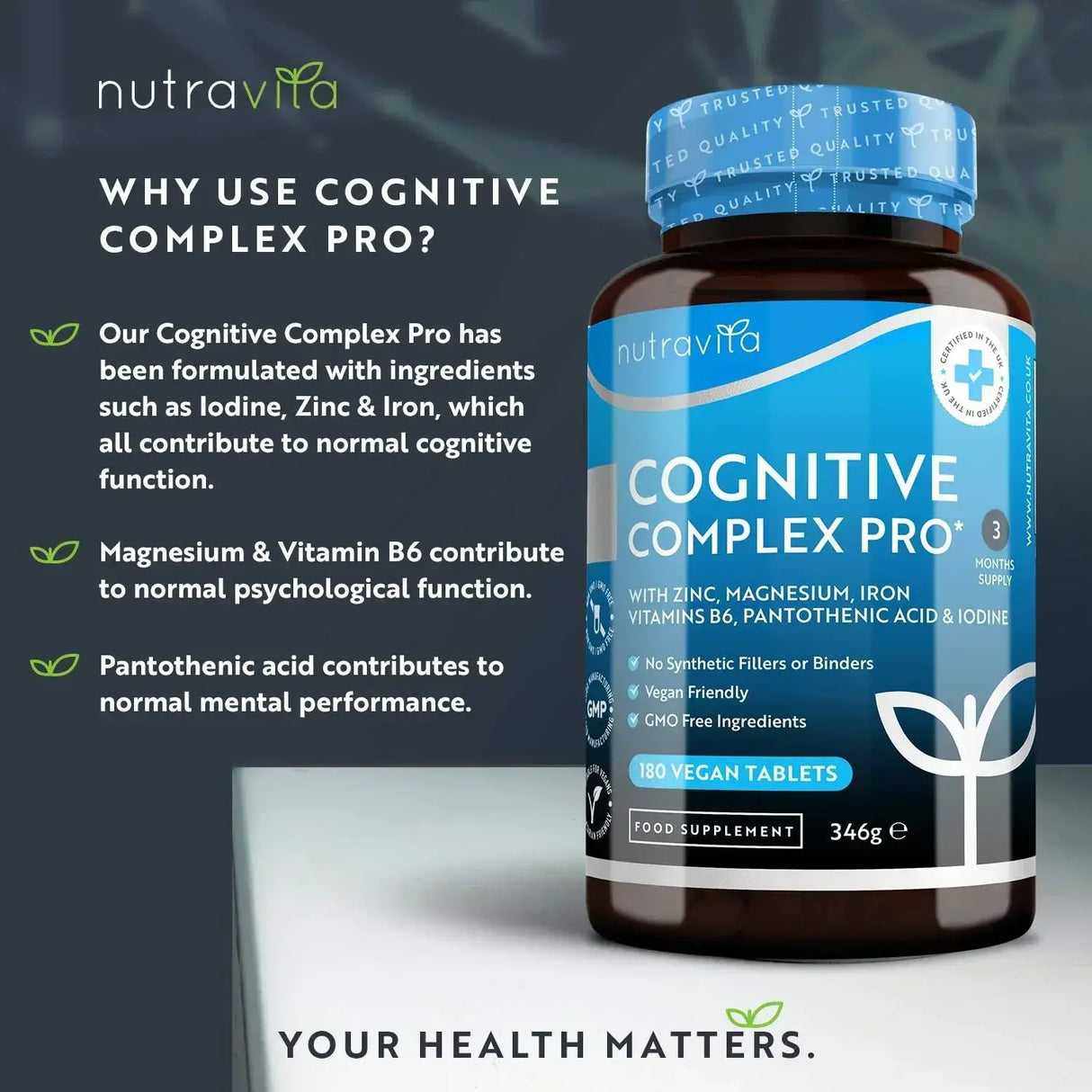 Cognitive Complex Pro 180 vegane Tabletten