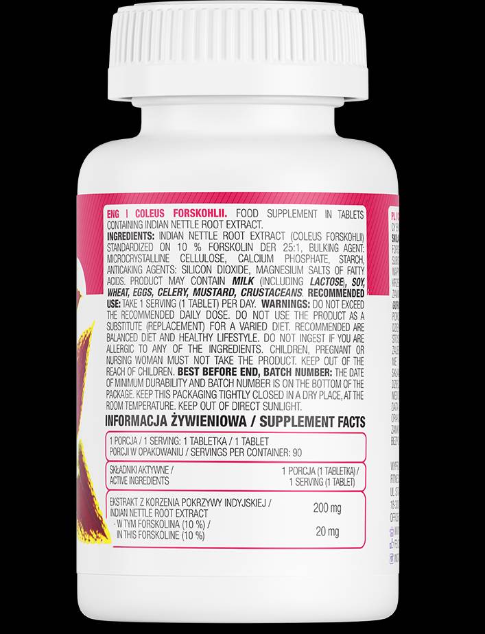 Coleus Forskohlii 90 Tablets - Nutra Best Europe