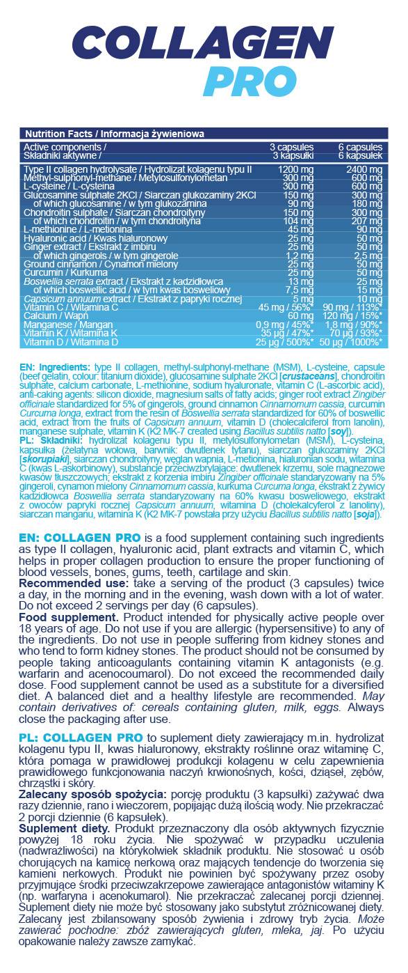 Collagen Pro Caps | mit Glucosamin, Chondroitin, Hyaluron, Boswellia – 180 Kapseln