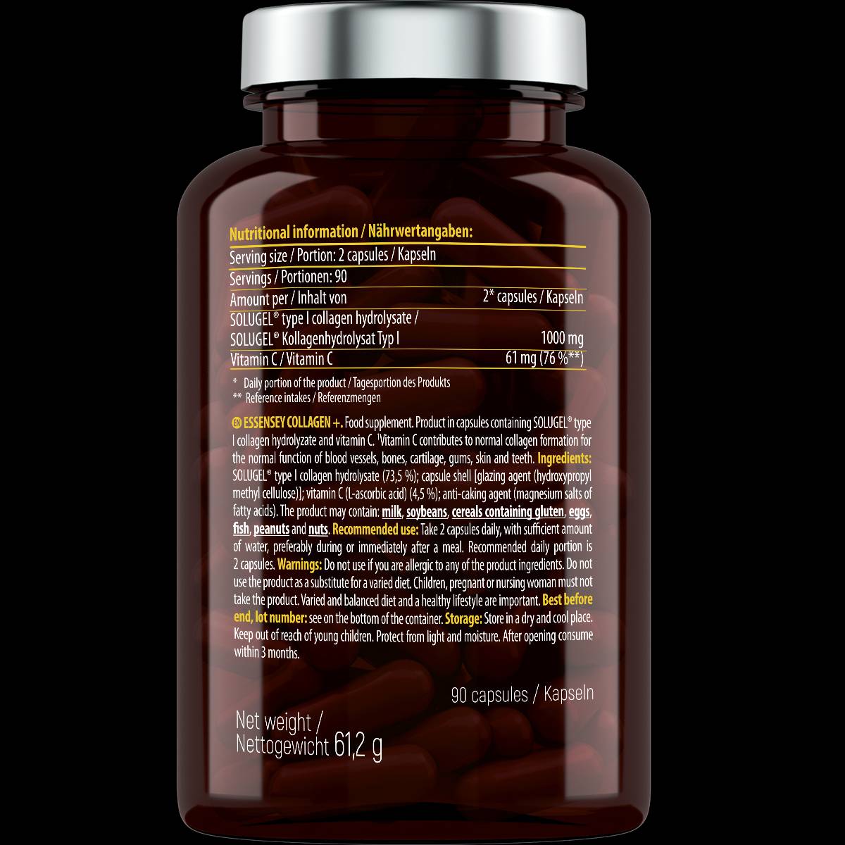 Kollagen+ | mit Vitamin C - 90 Kapseln
