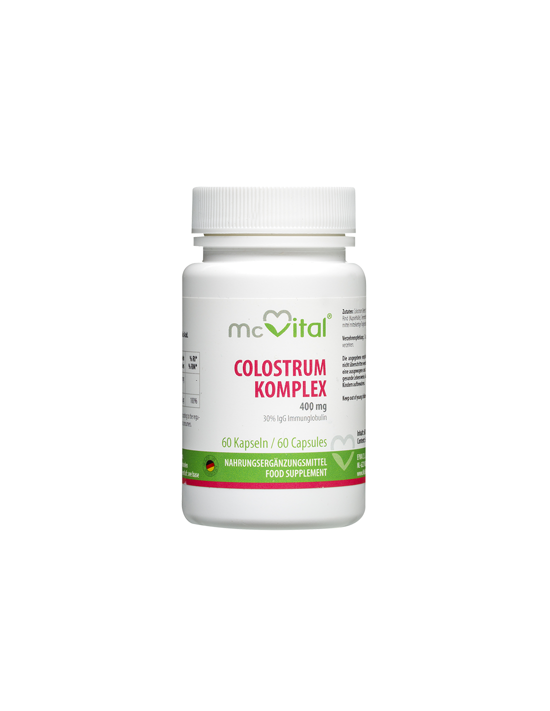 Immunität - Colostrum + Folsäure - Colostrum Komplex, 60 Kapseln