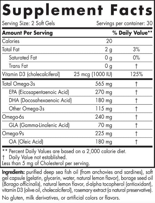 Komplettes Omega-D3 565 mg – 120 Gelkapseln