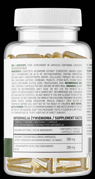 Cordyceps 500 mg | Vege 60 Kapseln