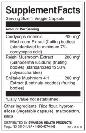 Cordyceps-Komplex mit Reishi- und Shiitake-Pilzen – 60 Kapseln