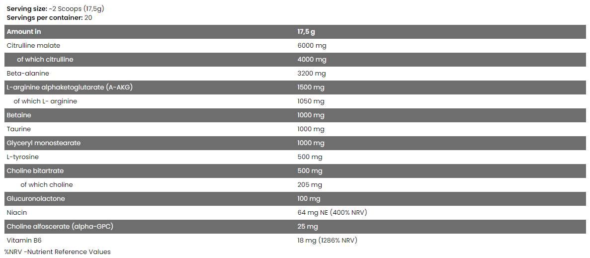 Kernplasma | Vollspektrum-PreWorkout ohne Stimulanzien – 350 Gramm