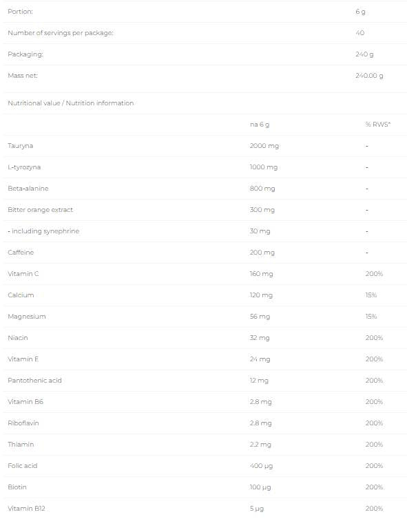 Craze Pre-Workout – 240 Gramm
