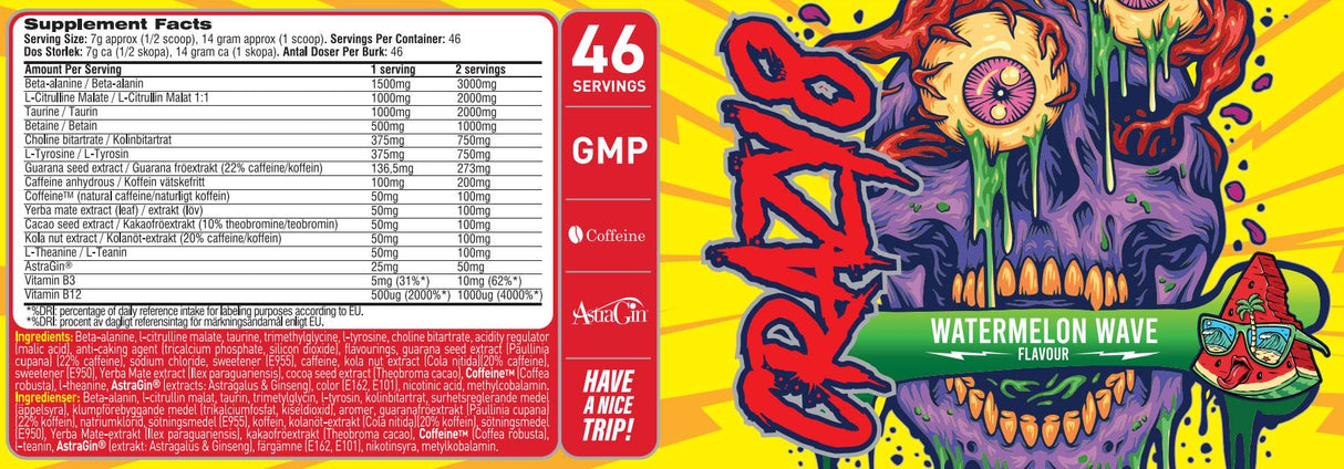 Verrückt 8 | Extreme 8 Stimulant Source Pre-Workout – 325 Gramm