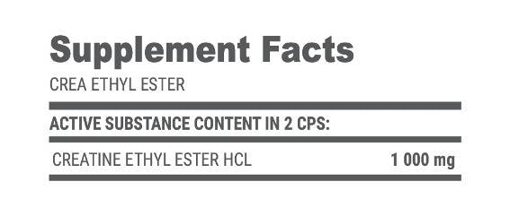 Crea Ethyl Ester HCL – 250 Kapseln