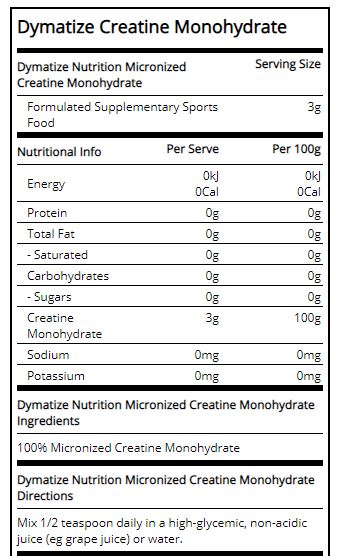 Kreatin-Monohydrat – 0,300 kg