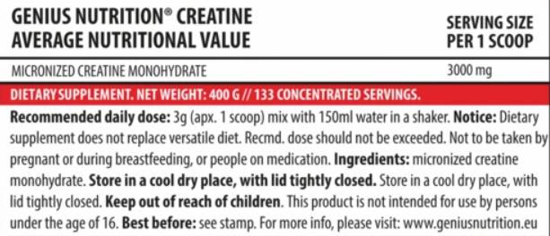 Kreatin-Monohydrat – 400 Gramm