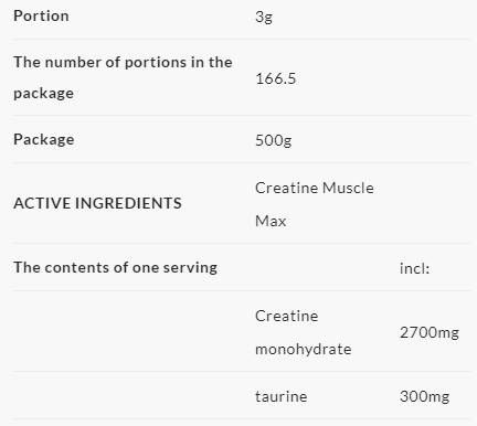Creatine Muscle Max – 500 Gramm