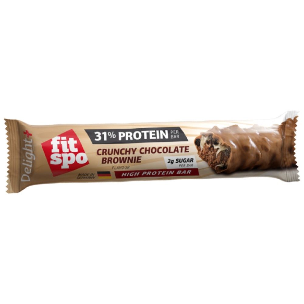 Delight+ Crunchy Protein Bar Schokolade Brownie - 60 Gramm