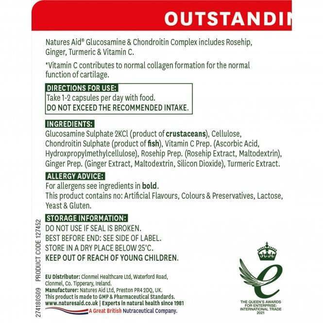 Glucosamin- und Chondroitin-Komplex (Glucosamin- und Chondroitin-Komplex) 90 Kapseln NaturesAid