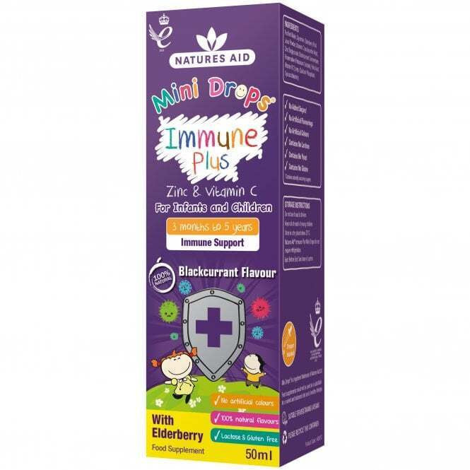 Immunformel mit Holundertropfen für Kinder (Mini Drops Immune Plus) 50 ml NaturesAid