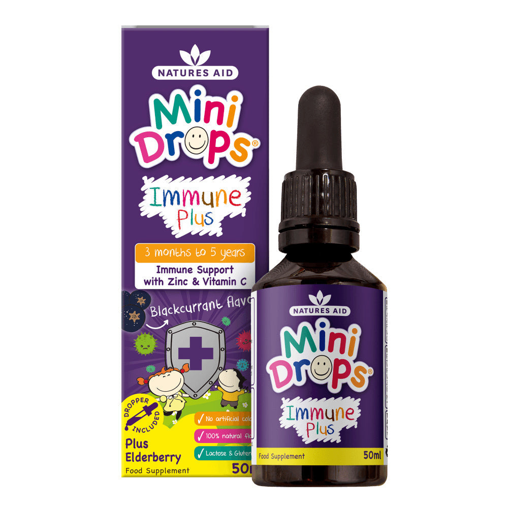 Immunformel mit Holundertropfen für Kinder (Mini Drops Immune Plus) 50 ml NaturesAid