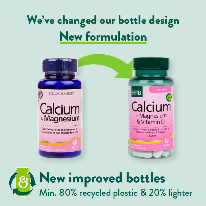 Calciummagnesium und Vitamin D (Calcium, Magnesium & Vitamin D) 60 Tabletten HOLLAND & BARRETT