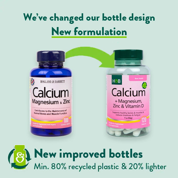 Kalzium, Magnesium, Zink und Vitamin D (Kalzium, Magnesium, Zink und Vitamin D) 120 Tabletten HOLLAND & BARRETT