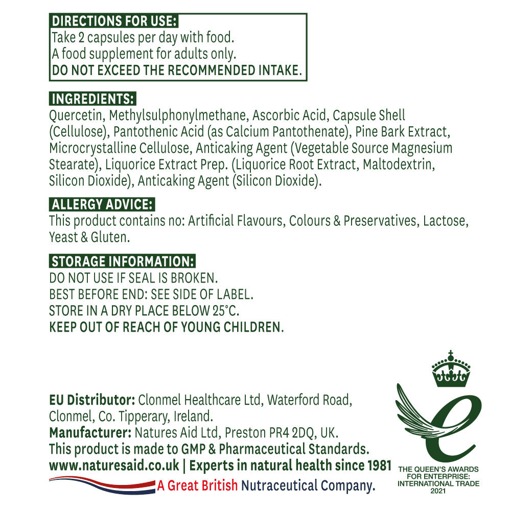 Quercetin-Formel 90 Kapseln NaturesAid