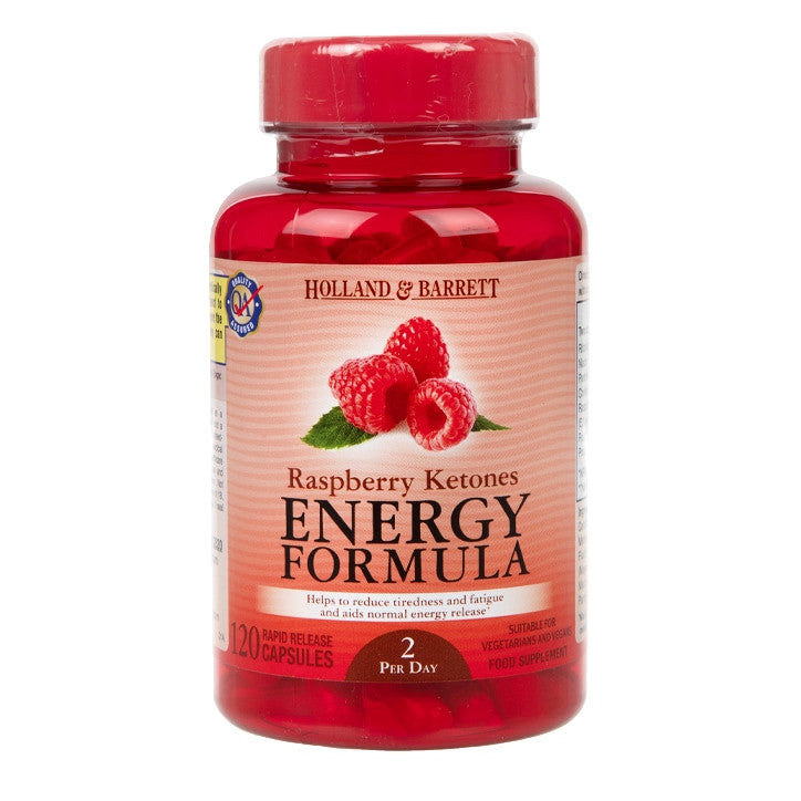 Himbeerketone-Energieformel (Energy Formula) 120 Kapseln HOLLAND & BARRETT