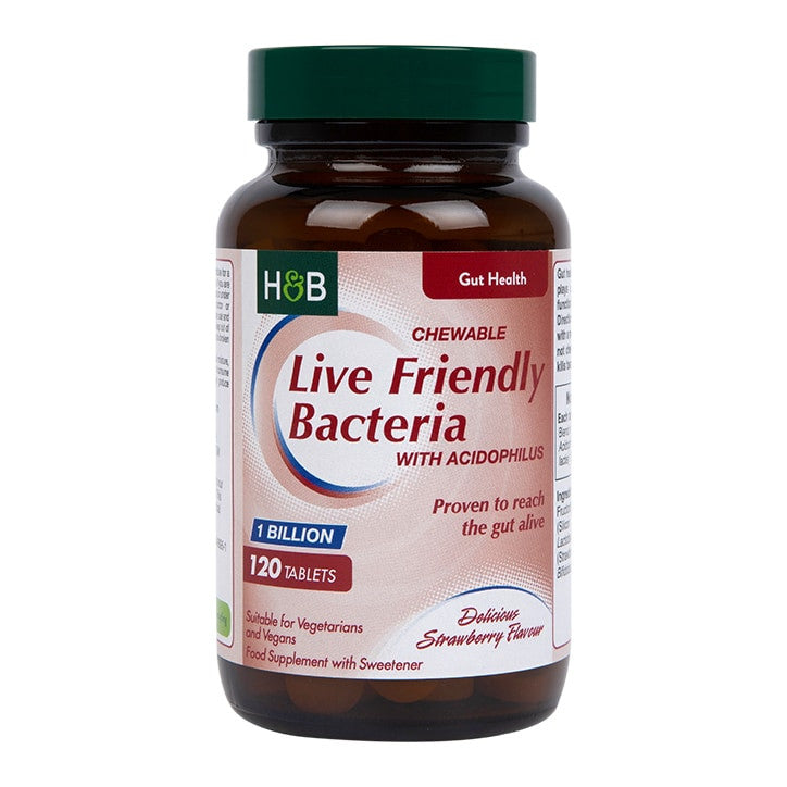 Probiotikum mit Acidophilus (kaubare Acidophilus-Erdbeere 1 Milliarde) 1 Milliarde. 120 Kautabletten HOLLAND & BARRETT