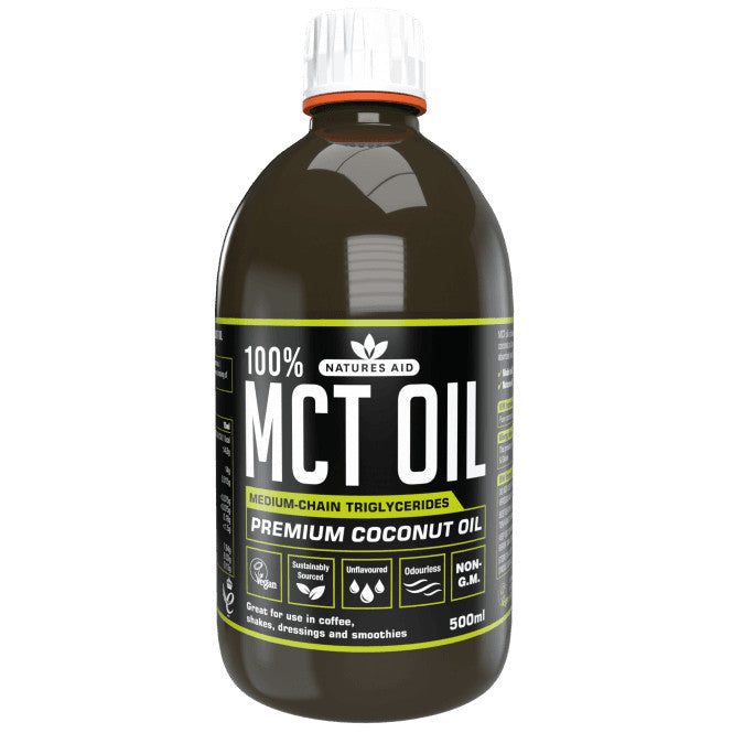 Mittelkettige Triglyceride aus Kokosnussöl (100 % MCT-Öl) 500 ml NaturesAid
