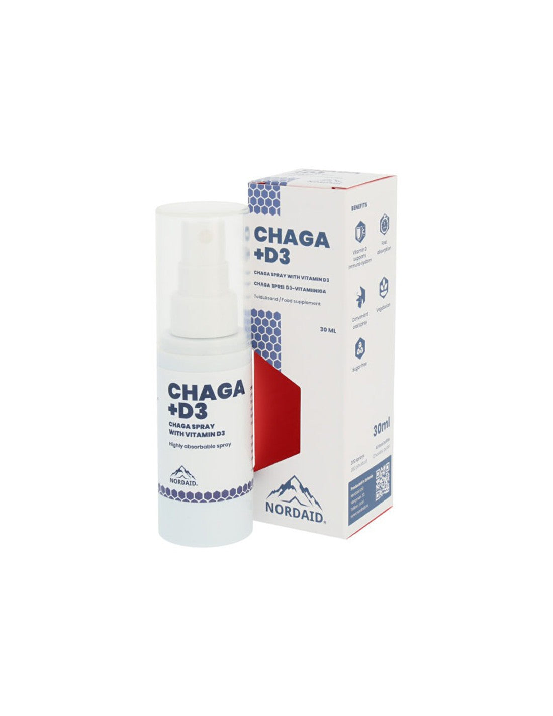 Immunität - Chaga + Vitamin D3, Mundspray 30 ml/200 Sprühstöße <tc>Nordaid</tc>