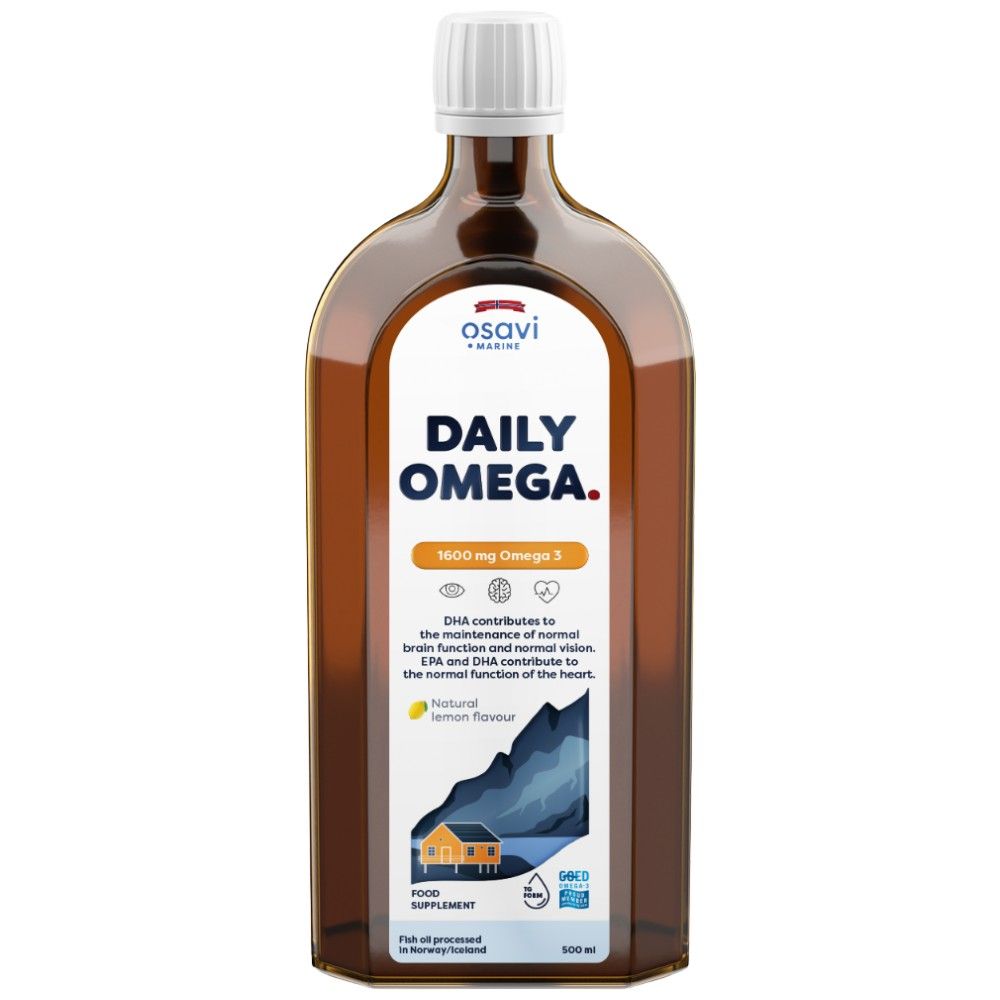 Tägliche Omega-Flüssigkeit | Natürliches Zitronenaroma – 500 ml
